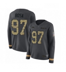 Womens Los Angeles Chargers 97 Joey Bosa Limited Black Salute to Service Therma Long Sleeve Football Jersey Womens Los Angeles Chargers 97 Joey Bosa Limited Black Salute to Service Therma Long Sleeve Football Jersey