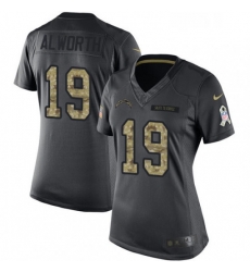 Womens Nike Los Angeles Chargers 19 Lance Alworth Limited Black 2016 Salute to Service NFL Jersey Womens Nike Los Angeles Chargers 19 Lance Alworth Limited Black 2016 Salute to Service NFL Jersey