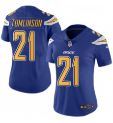 Womens Nike Los Angeles Chargers 21 LaDainian Tomlinson Limited Electric Blue Rush Vapor Untouchable NFL Jersey Womens Nike Los Angeles Chargers 21 LaDainian Tomlinson Limited Electric Blue Rush Vapor Untouchable NFL Jersey