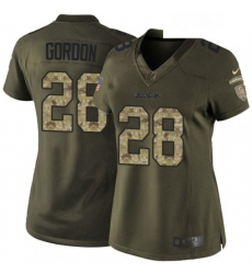 Womens Nike Los Angeles Chargers 28 Melvin Gordon Elite Green Salute to Service NFL Jersey Womens Nike Los Angeles Chargers 28 Melvin Gordon Elite Green Salute to Service NFL Jersey
