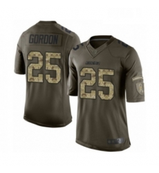 Youth Los Angeles Chargers 25 Melvin Gordon Elite Green Salute to Service Football Jersey Youth Los Angeles Chargers 25 Melvin Gordon Elite Green Salute to Service Football Jersey