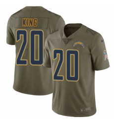Youth Nike Chargers #20 Desmond King Olive Stitched NFL Limited 2017 Salute to Service Jersey Youth Nike Chargers #20 Desmond King Olive Stitched NFL Limited 2017 Salute to Service Jersey
