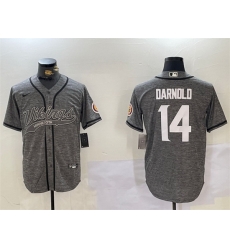Men Minnesota Vikings 14 Sam Darnold Grey Cool Base Stitched Baseball Jersey Men Minnesota Vikings 14 Sam Darnold Grey Cool Base Stitched Baseball Jersey