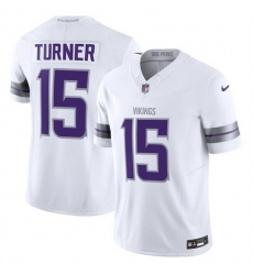 Men Minnesota Vikings 15 Dallas Turner White F U S E Winter Warrior Limited Stitched Jersey Men Minnesota Vikings 15 Dallas Turner White F U S E Winter Warrior Limited Stitched Jersey