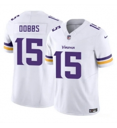 Men Minnesota Vikings 15 Josh Dobbs White 2023 F U S E Vapor Untouchable Limited Stitched Jersey Men Minnesota Vikings 15 Josh Dobbs White 2023 F U S E Vapor Untouchable Limited Stitched Jersey