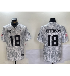 Men Minnesota Vikings 18 Justin Jefferson 2024 F U S E Arctic Camo Salute To Service Limited Stitched Football Jersey Men Minnesota Vikings 18 Justin Jefferson 2024 F U S E Arctic Camo Salute To Service Limited Stitched Football Jersey