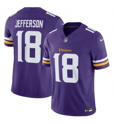 Men Minnesota Vikings 18 Justin Jefferson Purple 2023 F U S E Vapor Untouchable Limited Stitched Jersey Men Minnesota Vikings 18 Justin Jefferson Purple 2023 F U S E Vapor Untouchable Limited Stitched Jersey