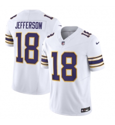 Men Minnesota Vikings 18 Justin Jefferson White 2023 F U S E Vapor Untouchable Limited Stitched Jersey Men Minnesota Vikings 18 Justin Jefferson White 2023 F U S E Vapor Untouchable Limited Stitched Jersey