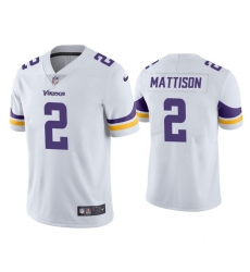 Men Minnesota Vikings 2 Alexander Mattison White Vapor Untouchable Limited Stitched Jersey Men Minnesota Vikings 2 Alexander Mattison White Vapor Untouchable Limited Stitched Jersey