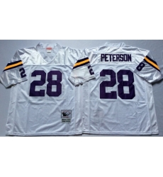 Men Minnesota Vikings 28 Adrian Peterson White M&N Throwback Jersey Men Minnesota Vikings 28 Adrian Peterson White M&N Throwback Jersey