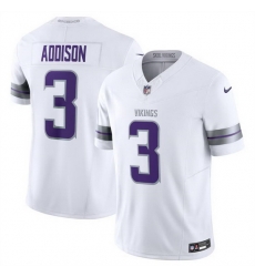 Men Minnesota Vikings 3 Jordan Addison White F U S E Winter Warrior Limited Stitched Jersey Men Minnesota Vikings 3 Jordan Addison White F U S E Winter Warrior Limited Stitched Jersey