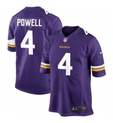 Men Minnesota Vikings 4 Brandon Powell Purple Vapor Untouchable Stitched Jersey Men Minnesota Vikings 4 Brandon Powell Purple Vapor Untouchable Stitched Jersey