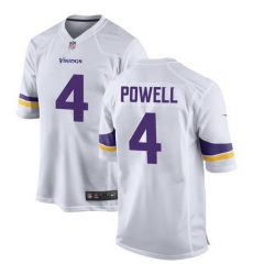 Men Minnesota Vikings 4 Brandon Powell White Vapor Untouchable Stitched Jersey Men Minnesota Vikings 4 Brandon Powell White Vapor Untouchable Stitched Jersey