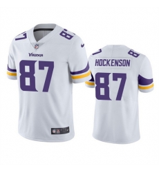 Men Minnesota Vikings 87 T J Hockenson White Vapor Untouchable Stitched Jersey Men Minnesota Vikings 87 T J Hockenson White Vapor Untouchable Stitched Jersey