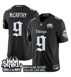 Men Minnesota Vikings 9 J J McCarthy Black 2025 F U S E Kings of the North Patch Gothic Norseblood Edition Vapor Untouchable Limited Stitched Football Je Men Minnesota Vikings 9 J J McCarthy Black 2025 F U S E Kings of the North Patch Gothic Norseblood Edition Vapor Untouchable Limited Stitched Football Je