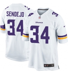 Men Nike Minnesota Vikings #34 Andrew Sendejo White Game NFL Jersey Men Nike Minnesota Vikings #34 Andrew Sendejo White Game NFL Jersey