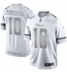 Mens Nike Minnesota Vikings 10 Fran Tarkenton Limited White Platinum NFL Jersey Mens Nike Minnesota Vikings 10 Fran Tarkenton Limited White Platinum NFL Jersey