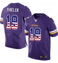 Mens Nike Minnesota Vikings 19 Adam Thielen Elite Purple Home USA Flag Fashion NFL Jersey Mens Nike Minnesota Vikings 19 Adam Thielen Elite Purple Home USA Flag Fashion NFL Jersey