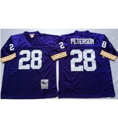 Mitchell&Ness Vikings 28 Adrian Peterson Purple Throwback Stitched NFL Jersey Mitchell&Ness Vikings 28 Adrian Peterson Purple Throwback Stitched NFL Jersey