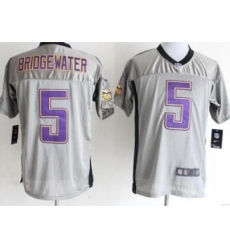 Nike Minnesota Vikings 5 Teddy Bridgewater Grey Elite Shadow NFL Jersey Nike Minnesota Vikings 5 Teddy Bridgewater Grey Elite Shadow NFL Jersey