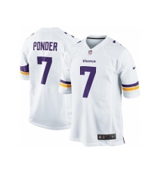 Nike Minnesota Vikings 7 Christian Ponder White Game NFL Jersey Nike Minnesota Vikings 7 Christian Ponder White Game NFL Jersey