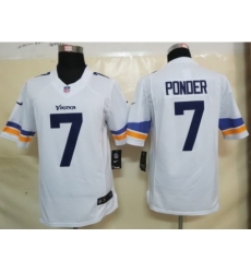 Nike Minnesota Vikings 7 Christian Ponder White Limited NFL Jersey Nike Minnesota Vikings 7 Christian Ponder White Limited NFL Jersey