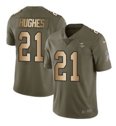 Nike Vikings #21 Mike Hughes Olive Gold Mens Stitched NFL Limited 2017 Salute To Service Jersey Nike Vikings #21 Mike Hughes Olive Gold Mens Stitched NFL Limited 2017 Salute To Service Jersey