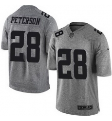 Nike Vikings #28 Adrian Peterson Gray Mens Stitched NFL Limited Gridiron Gray Jersey Nike Vikings #28 Adrian Peterson Gray Mens Stitched NFL Limited Gridiron Gray Jersey