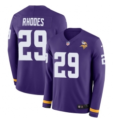 Nike Vikings #29 Xavier Rhodes Purple Team Color Men Stitched NFL Limited Therma Long Sleeve Jersey Nike Vikings #29 Xavier Rhodes Purple Team Color Men Stitched NFL Limited Therma Long Sleeve Jersey