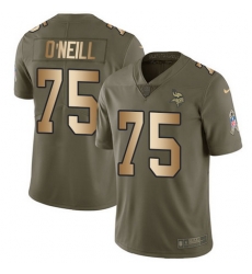 Nike Vikings #75 Brian O Neill Olive Gold Mens Stitched NFL Limited 2017 Salute To Service Jersey Nike Vikings #75 Brian O Neill Olive Gold Mens Stitched NFL Limited 2017 Salute To Service Jersey