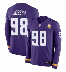 Nike Vikings #98 Linval Joseph Purple Team Color Men Stitched NFL Limited Therma Long Sleeve Jersey Nike Vikings #98 Linval Joseph Purple Team Color Men Stitched NFL Limited Therma Long Sleeve Jersey