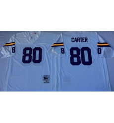 Vikings 80 Cris Carter White Throwback Jersey Vikings 80 Cris Carter White Throwback Jersey
