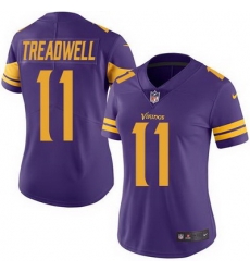 Nike Vikings #11 Laquon Treadwell Purple Womens Stitched NFL Limited Rush Jersey Nike Vikings #11 Laquon Treadwell Purple Womens Stitched NFL Limited Rush Jersey