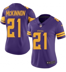 Nike Vikings #21 Jerick McKinnon Purple Womens Stitched NFL Limited Rush Jersey Nike Vikings #21 Jerick McKinnon Purple Womens Stitched NFL Limited Rush Jersey