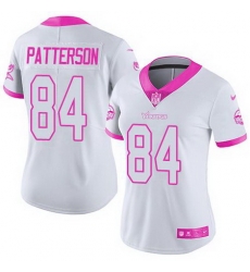 Nike Vikings #84 Cordarrelle Patterson White Pink Womens Stitched NFL Limited Rush Fashion Jersey Nike Vikings #84 Cordarrelle Patterson White Pink Womens Stitched NFL Limited Rush Fashion Jersey