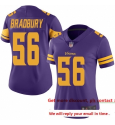 Vikings 56 Garrett Bradbury Purple Women Stitched Football Limited Rush Jersey Vikings 56 Garrett Bradbury Purple Women Stitched Football Limited Rush Jersey