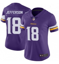 Women Minnesota Vikings 18 Justin Jefferson Purple 2023 F U S E Vapor Untouchable Limited Stitched Jersey Women Minnesota Vikings 18 Justin Jefferson Purple 2023 F U S E Vapor Untouchable Limited Stitched Jersey