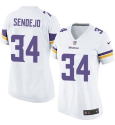 Women Nike Minnesota Vikings #34 Andrew Sendejo White NFL Jersey Women Nike Minnesota Vikings #34 Andrew Sendejo White NFL Jersey