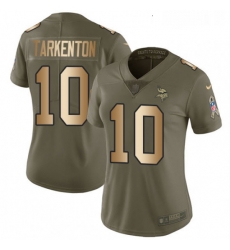 Womens Nike Minnesota Vikings 10 Fran Tarkenton Limited OliveGold 2017 Salute to Service NFL Jersey Womens Nike Minnesota Vikings 10 Fran Tarkenton Limited OliveGold 2017 Salute to Service NFL Jersey