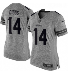 Womens Nike Minnesota Vikings 14 Stefon Diggs Limited Gray Gridiron NFL Jersey Womens Nike Minnesota Vikings 14 Stefon Diggs Limited Gray Gridiron NFL Jersey