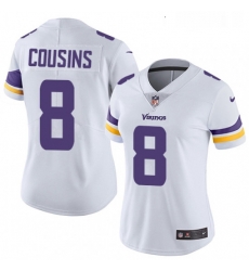 Womens Nike Minnesota Vikings 8 Kirk Cousins White Vapor Untouchable Limited Player NFL Jersey Womens Nike Minnesota Vikings 8 Kirk Cousins White Vapor Untouchable Limited Player NFL Jersey
