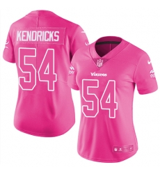 Womens Nike Vikings #54 Eric Kendricks Pink Stitched NFL Limited Rush Fashion Jersey Womens Nike Vikings #54 Eric Kendricks Pink Stitched NFL Limited Rush Fashion Jersey