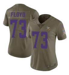 Womens Nike Vikings #73 Sharrif Floyd Olive Stitched NFL Limited 2017 Salute to Service Jersey Womens Nike Vikings #73 Sharrif Floyd Olive Stitched NFL Limited 2017 Salute to Service Jersey