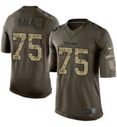 Nike Vikings #75 Matt Kalil Green Youth Stitched NFL Limited Salute to Service Jersey Nike Vikings #75 Matt Kalil Green Youth Stitched NFL Limited Salute to Service Jersey