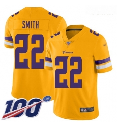 Vikings #22 Harrison Smith Gold Youth Stitched Football Limited Inverted Legend 100th Season Jersey Vikings #22 Harrison Smith Gold Youth Stitched Football Limited Inverted Legend 100th Season Jersey