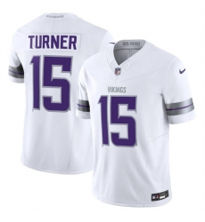Youth Minnesota Vikings 15 Dallas Turner White F U S E Winter Warrior Limited Stitched Jersey Youth Minnesota Vikings 15 Dallas Turner White F U S E Winter Warrior Limited Stitched Jersey