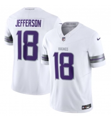 Youth Minnesota Vikings 18 Justin Jefferson White F U S E Winter Warrior Limited Stitched Jersey Youth Minnesota Vikings 18 Justin Jefferson White F U S E Winter Warrior Limited Stitched Jersey