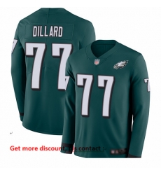 Eagles 77 Andre Dillard Midnight Green Team Color Men Stitched Football Limited Therma Long Sleeve Jersey Eagles 77 Andre Dillard Midnight Green Team Color Men Stitched Football Limited Therma Long Sleeve Jersey
