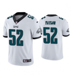 Men Nike Eagles 52 Davion Taylor White Vapor Limited NFL Stitched Jersey Men Nike Eagles 52 Davion Taylor White Vapor Limited NFL Stitched Jersey
