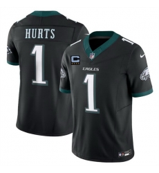 Men Philadelphia Eagles 1 Jalen Hurts Black F U S E With 4 Star C Patch Vapor Untouchable Limited Stitched Football Jersey Men Philadelphia Eagles 1 Jalen Hurts Black F U S E With 4 Star C Patch Vapor Untouchable Limited Stitched Football Jersey